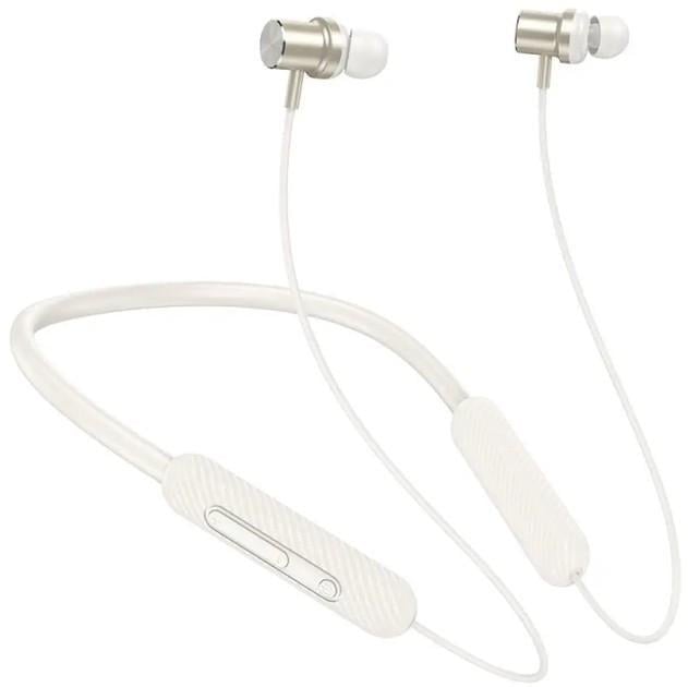 Наушники спортивные Hoco ES70 Armour neck-mounted BT earphones Bluetooth Бежевый (2182885753)