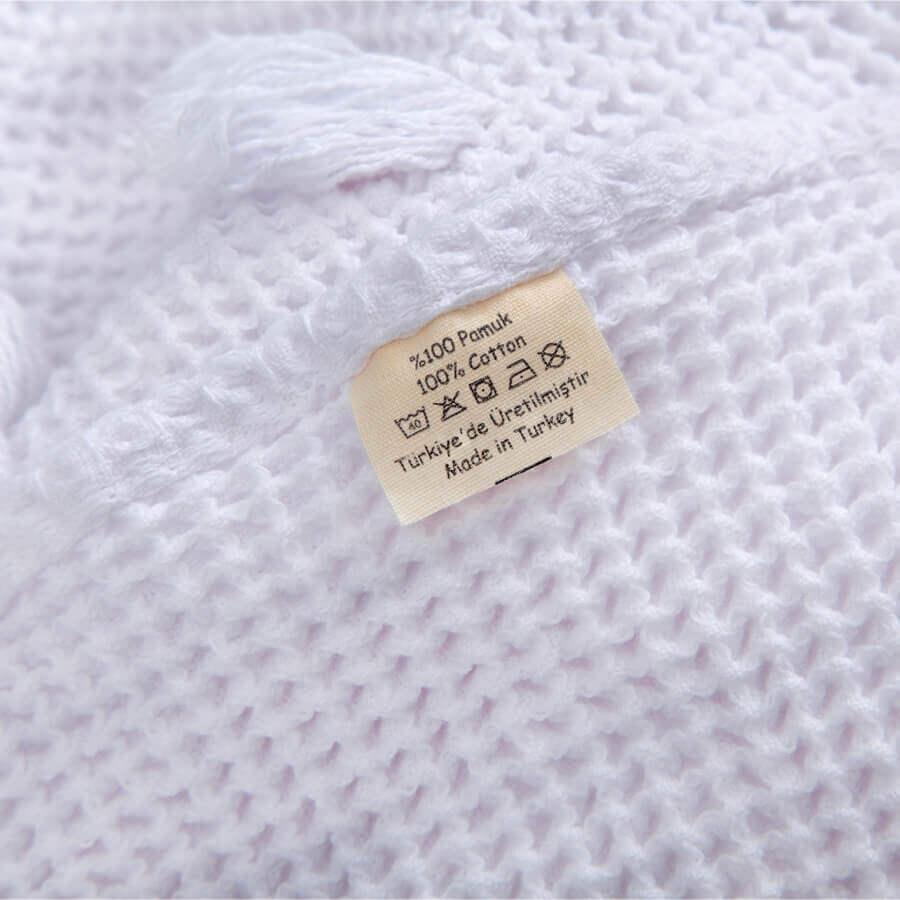 Покривало Penelope Waffle beyaz 230х250 Білий (svt-2000022259491) - фото 2 Покривало Penelope Waffle beyaz 230х250 Білий (svt-2000022259491) - фото 2