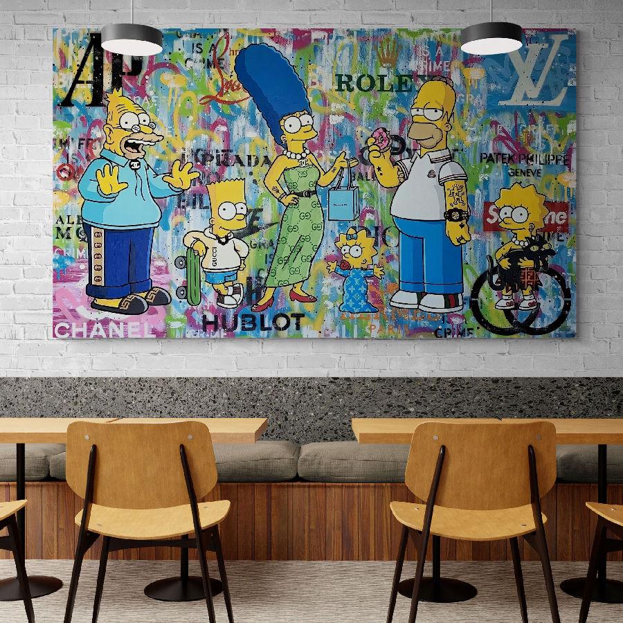 Картина на холсте Симпсоны HolstPrint 50х100 см