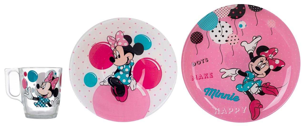 Набор детской посуды Luminarc Disney Party Minnie Colors 3 предмета (N5279)