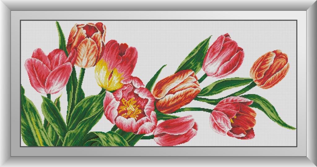 Алмазная мозаика Dream Art Красота тюльпанов 56x123 см (DA.30322)