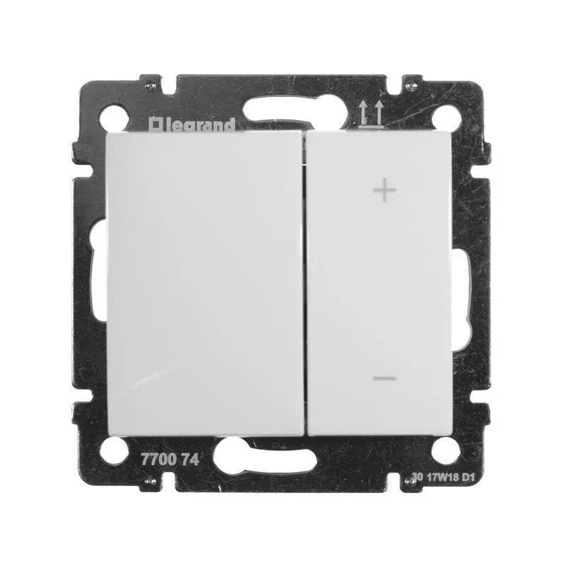 Светорегулятор одноклавишный Legrand Valena поворотный 40-600 Вт Белый (770074)