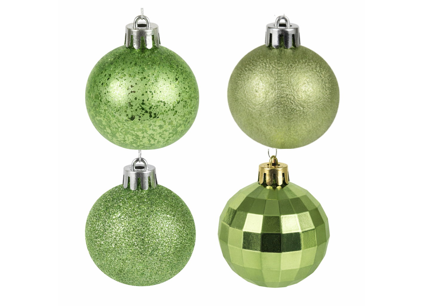 Ялинкові новорічні кульки Stenson 9608 4 см 32 шт. Green (31330344)