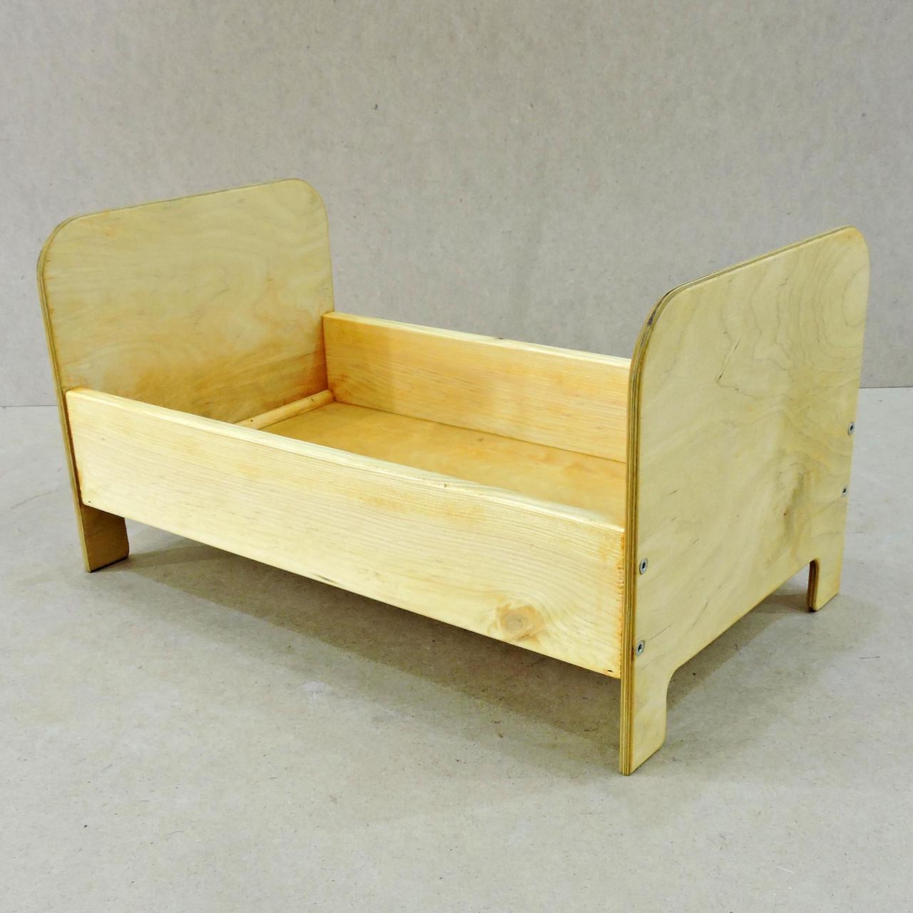 Кровать для кукол из дерева Мариан Ваниль (КРТ-001602)