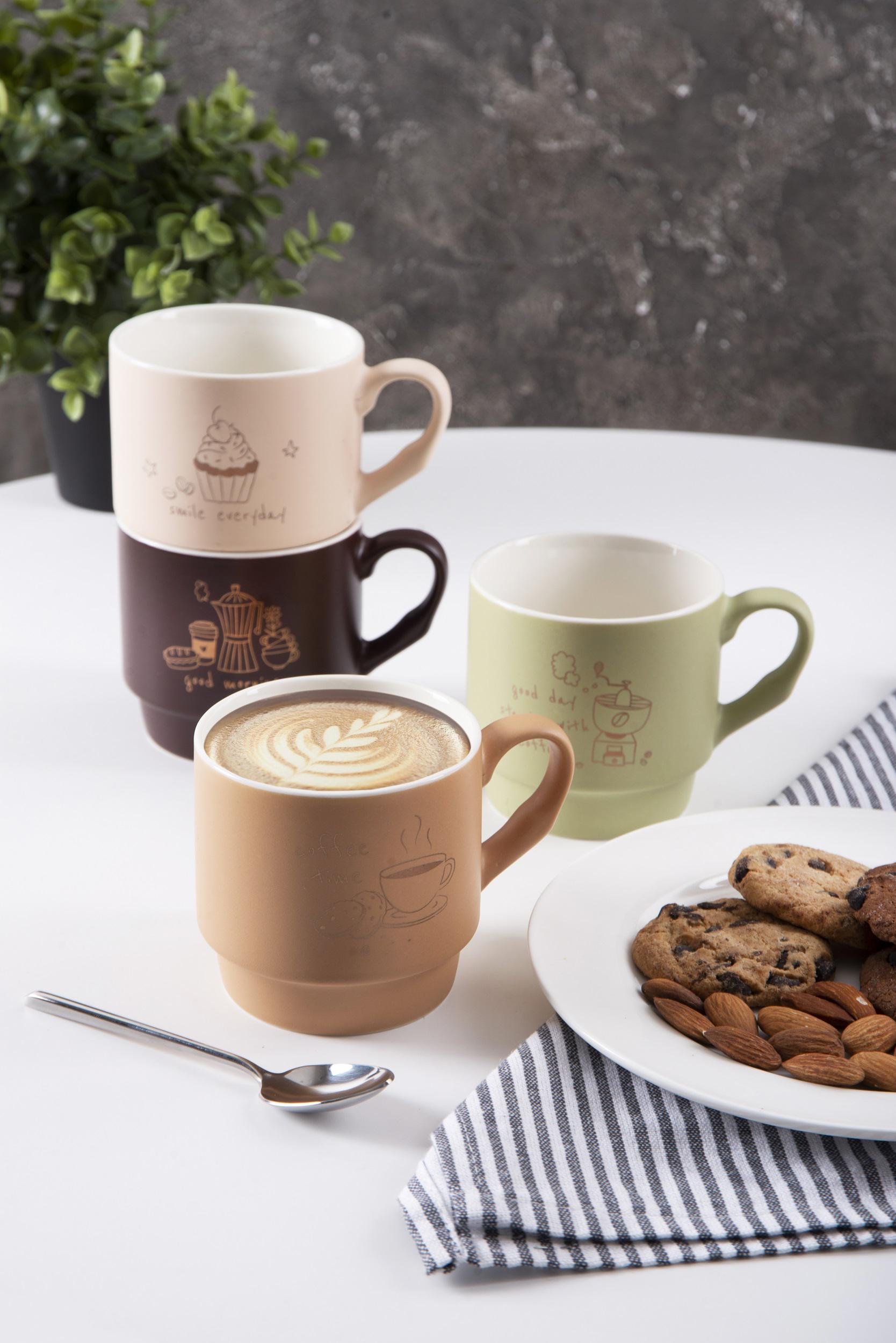 Набір чашок Limited Edition MORNING COFFEE 4Х на металевій підставці 340 мл (UG-B248-E0963) - фото 6