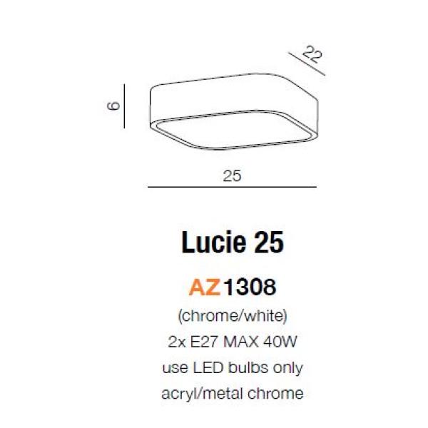 Светильник потолочный AZzardo LUCIE 25 AZ1308 (LC3412-CH-WH) - фото 3