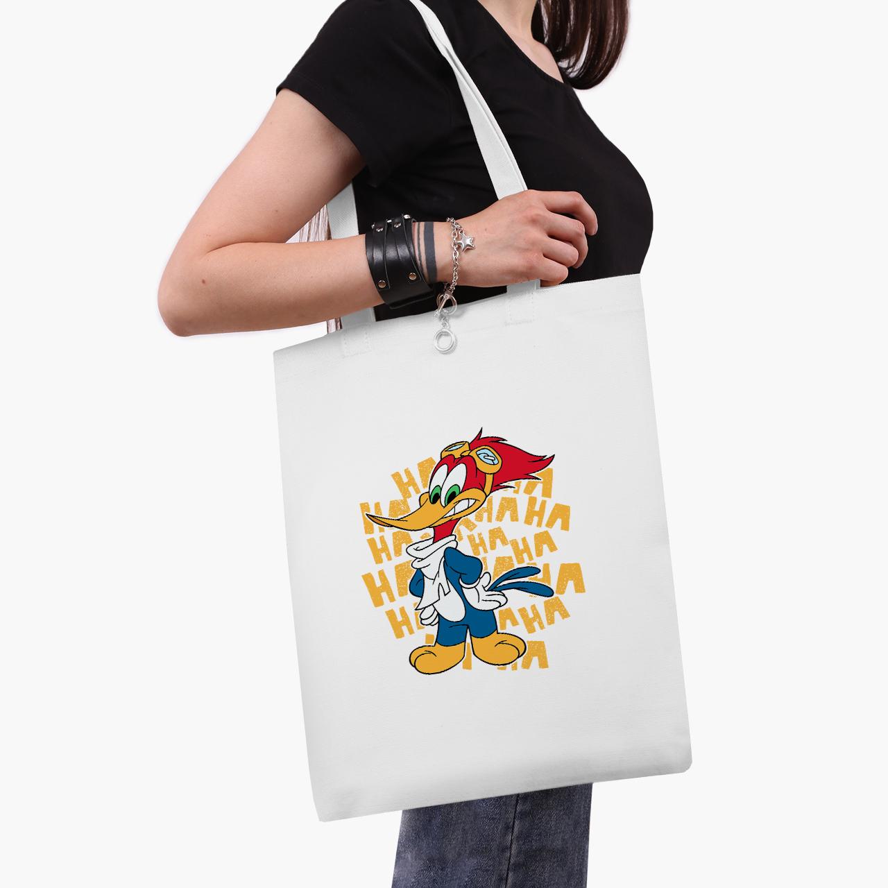 Эко сумка шоппер Woody Woodpecker 41x35 см Белый (9227-2872-WT1)