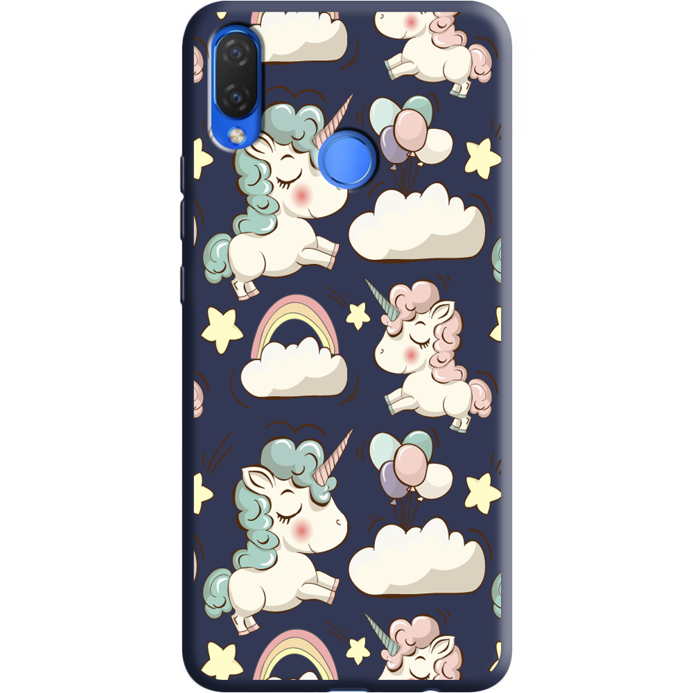 Чехол Boxface Huawei P Smart Plus Unicorns Синий силикон (34912-cc2-36131)