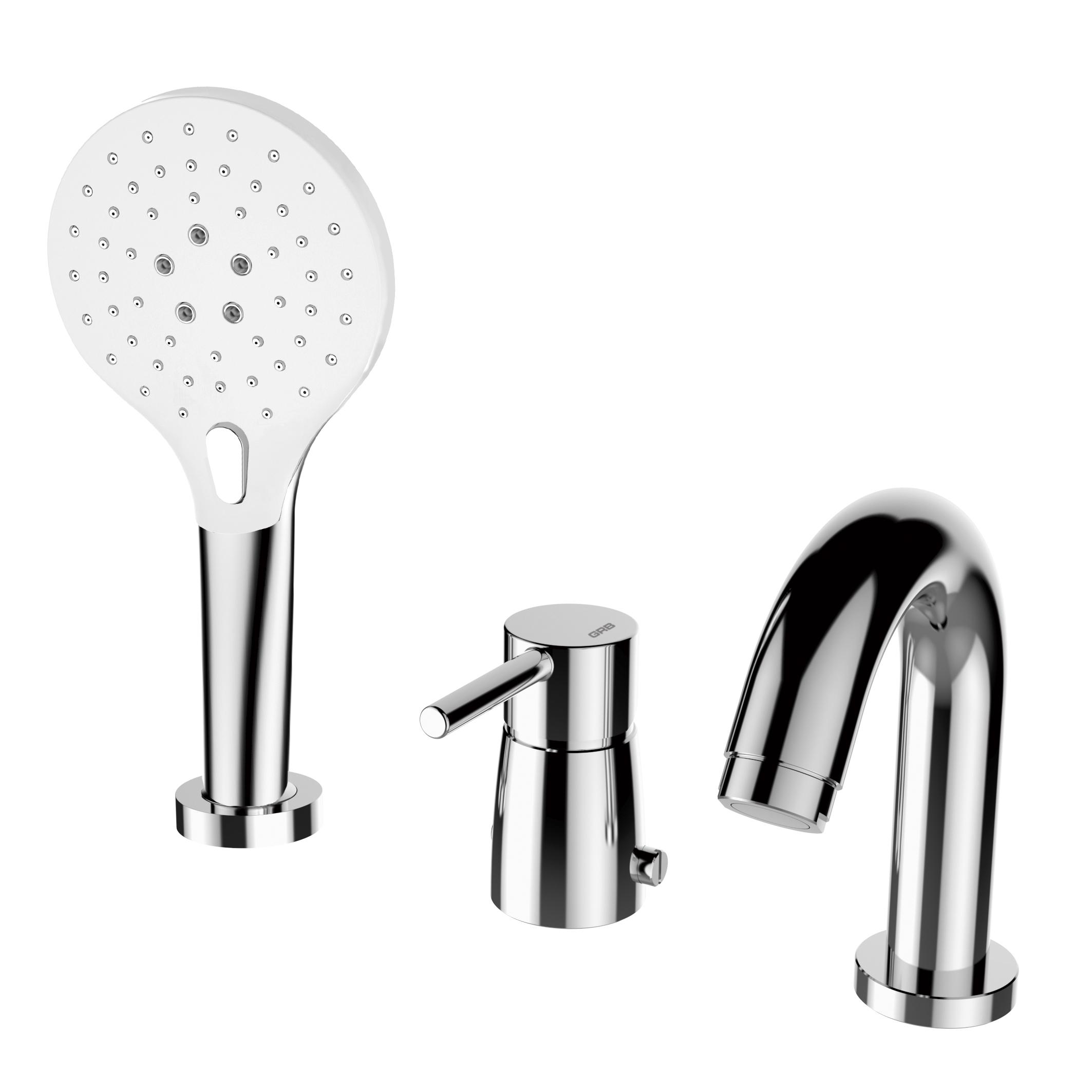 Змішувач на борт ванни GRB Time 46232460 на три отвори Хром (142849) Змішувач на борт ванни GRB Time 46232460 на три отвори Хром (142849)