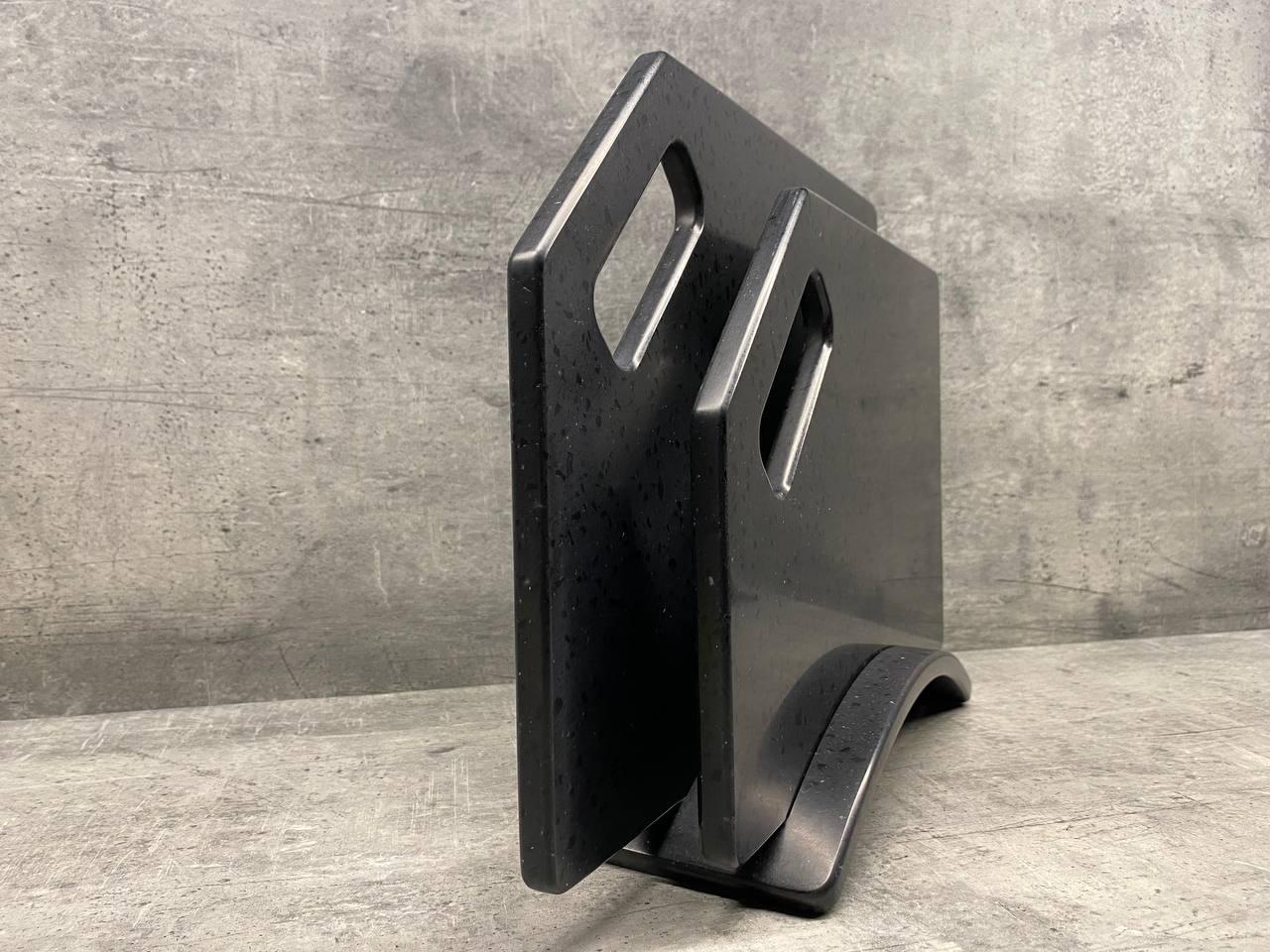 Набір дощок кухонних Gluttony зі штучного каменю на підставці 2 шт. (217) - фото 2 Набір дощок кухонних Gluttony зі штучного каменю на підставці 2 шт. (217) - фото 2