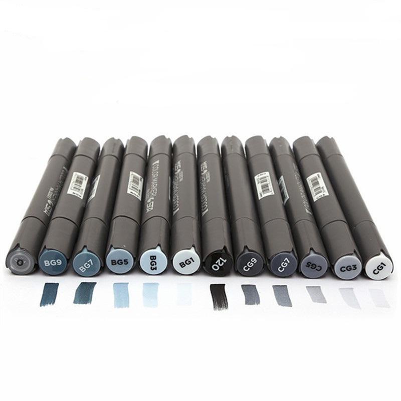 Ескіз-маркери STA сірих тонів 12 шт. (STA-3203) - фото 2 Ескіз-маркери STA сірих тонів 12 шт. (STA-3203) - фото 2