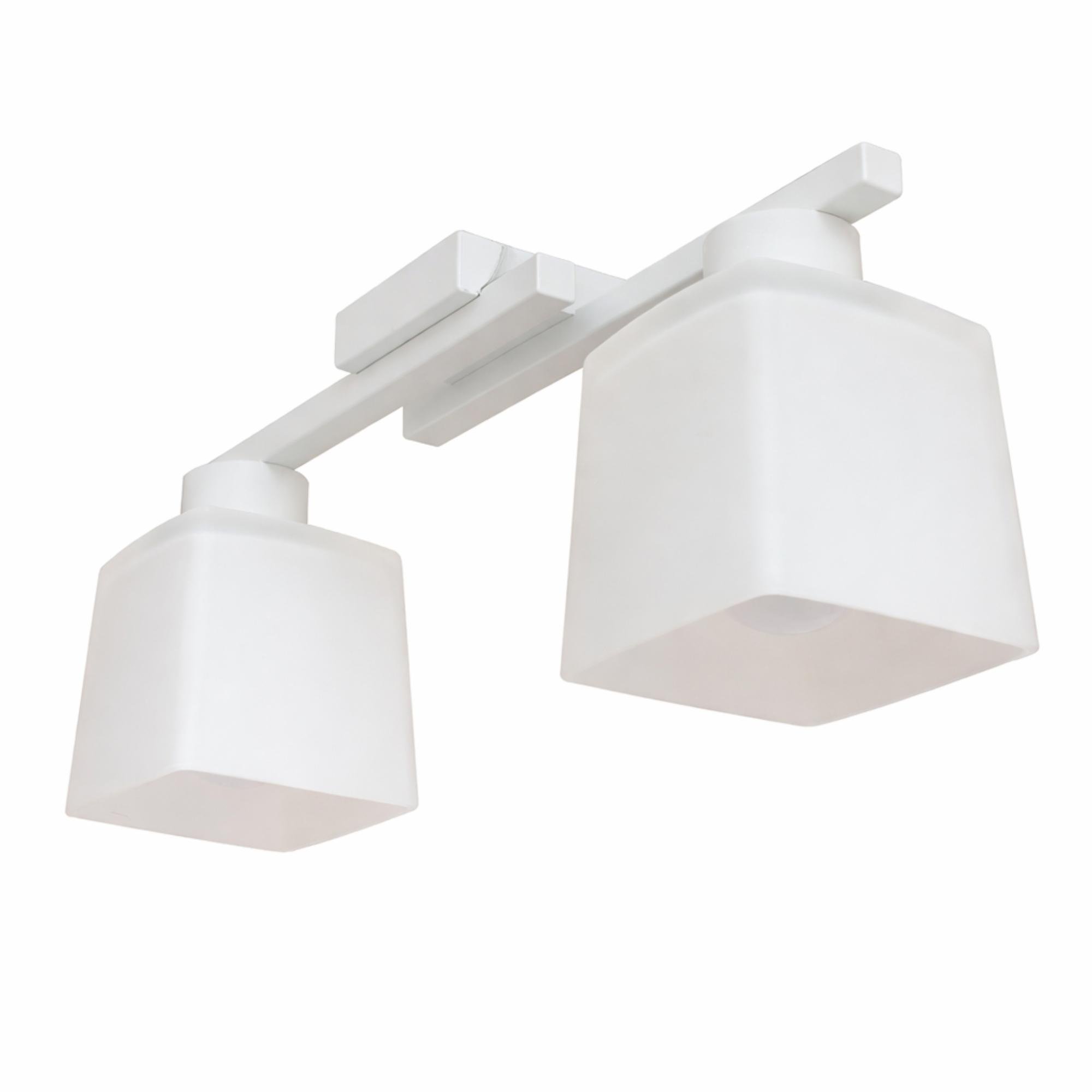 Люстра стельова на два плафони MSK ELECTRIC Dublin під лампи Е27 NL 16610-2 WH Білий