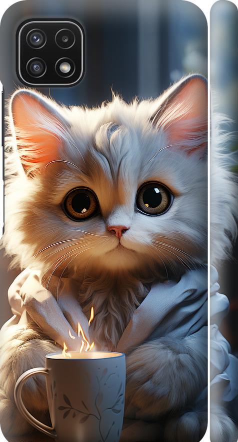 Чехол на Samsung Galaxy A22 5G A226B White cat (5646m-2581-42517)