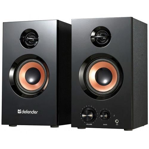 Колонки для ПК 2.0 Defender Aurora S20 20 Вт RMS MDF 3,5 мм Черный (564025) Колонки для ПК 2.0 Defender Aurora S20 20 Вт RMS MDF 3,5 мм Черный (564025)
