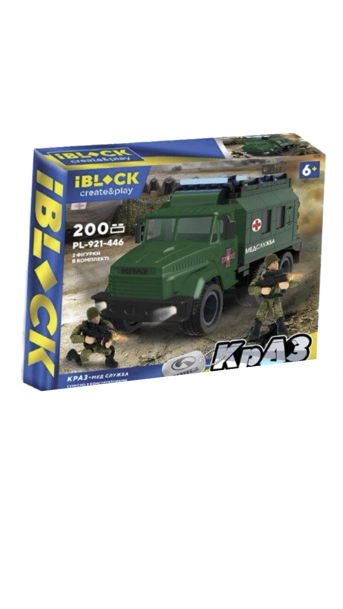 Конструктор IBLOCK Армія КРАЗ медична служба 200 деталей (DN-PL-921-446)