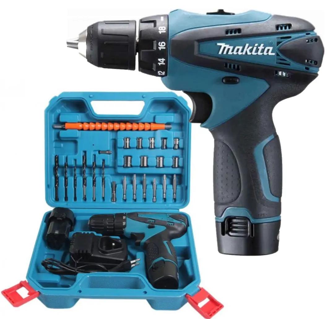 Аккумуляторный шуруповерт Makita DF330DWE 12V с набором бит и запасной аккумулятор (20494523)