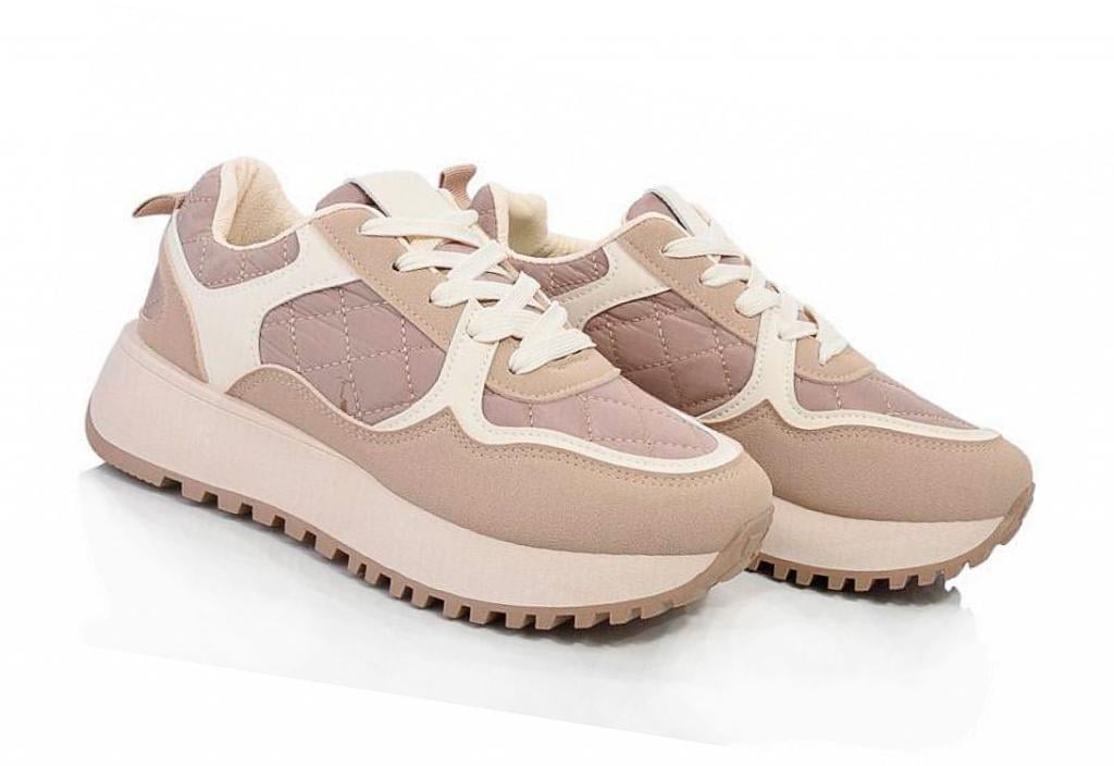 Кроссовки для девочек 218 р. 39 Бежевый