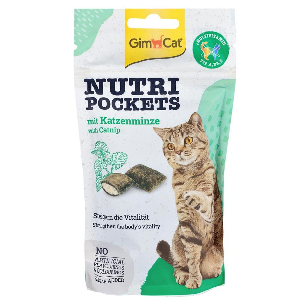 Лакомство для кошек GimCat Nutri Pockets подушечки с кошачьей мятой и мультивитаминами 60 г (1789932223)