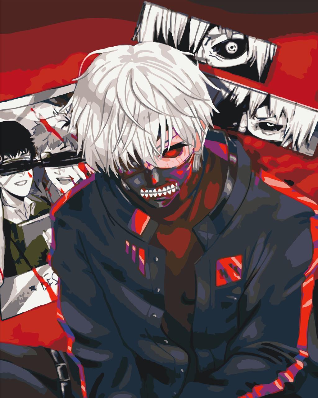 Картина за номерами ORIGAMI Кен Канекі Токійський Гуль Аніме 40х50 см (LW30180 )