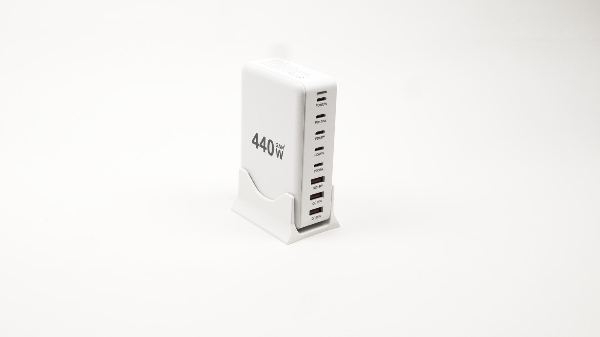 Зарядное устройство быстрое GAN3 PD power delivery восемь портов 440 Вт - фото 2 Зарядное устройство быстрое GAN3 PD power delivery восемь портов 440 Вт - фото 2