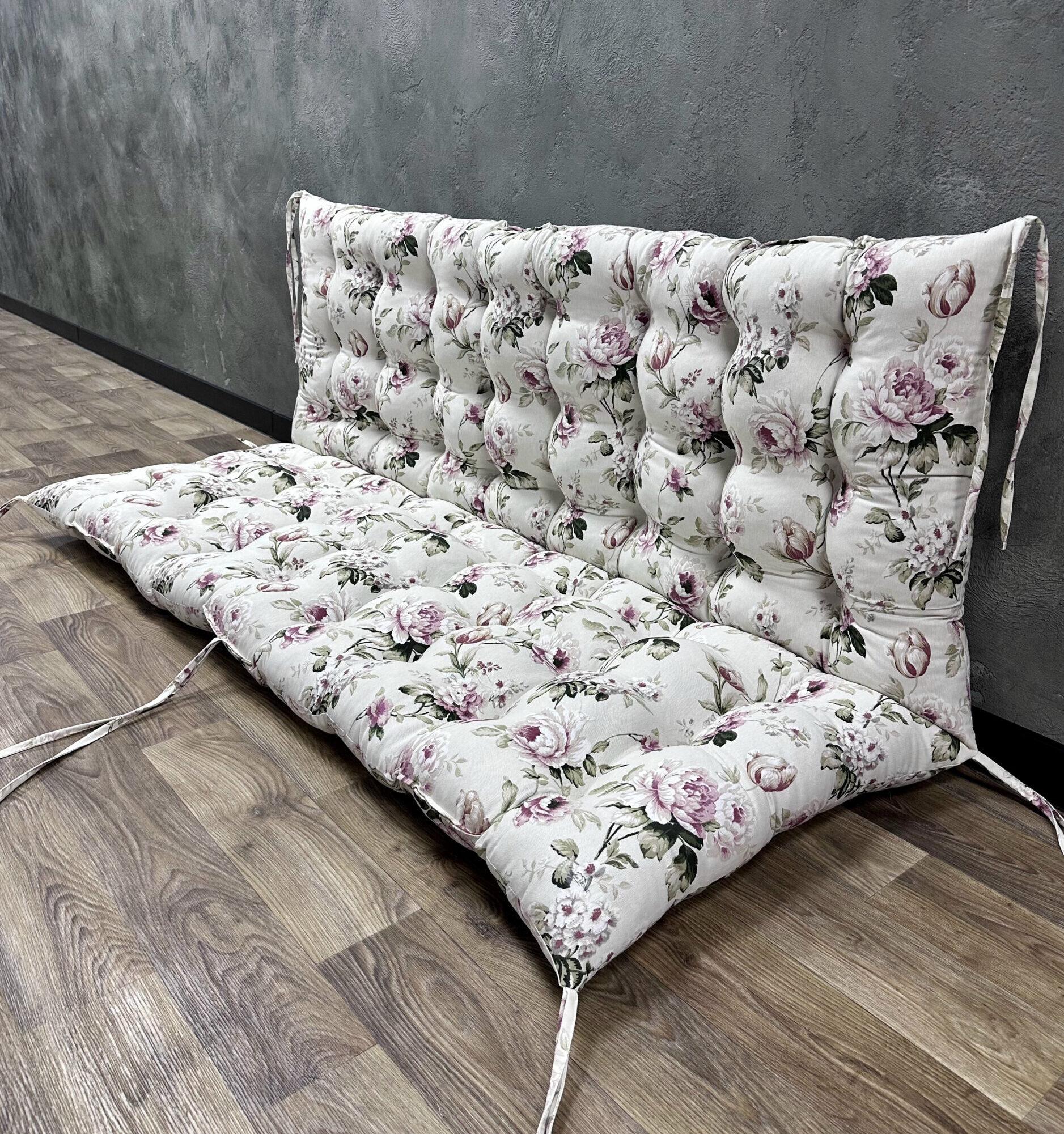 Подушка Peonies Comfort Home на поддоны/качели/каркасы/садовая мебель 100х50х50 см