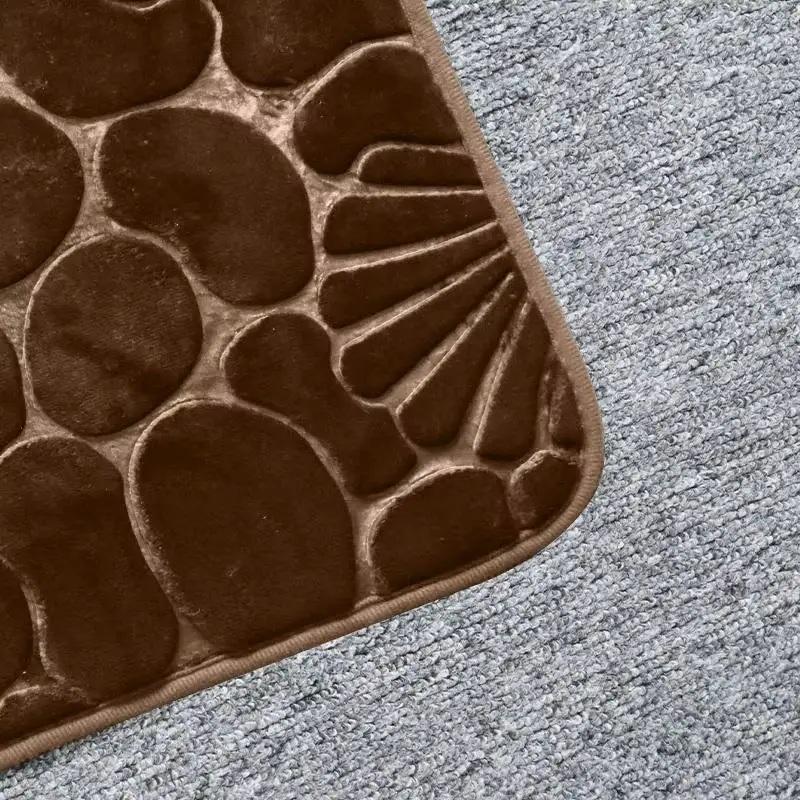 Набор ковриков для ванной и туалета Морской пляж с эффектом памяти 3 шт. Коричневый (7802519) - фото 8 Набор ковриков для ванной и туалета Морской пляж с эффектом памяти 3 шт. Коричневый (7802519) - фото 8