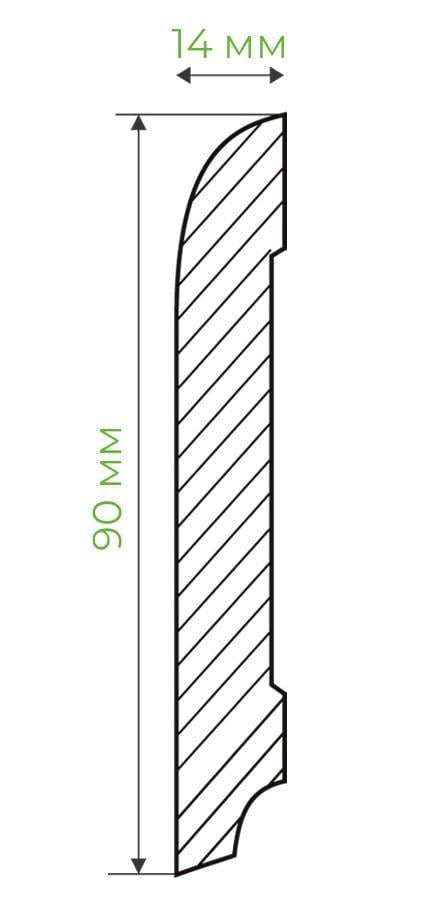 Плінтус дерев'яний із дуба Євро 9 90х14 мм (18197068) - фото 3 Плінтус дерев'яний із дуба Євро 9 90х14 мм (18197068) - фото 3