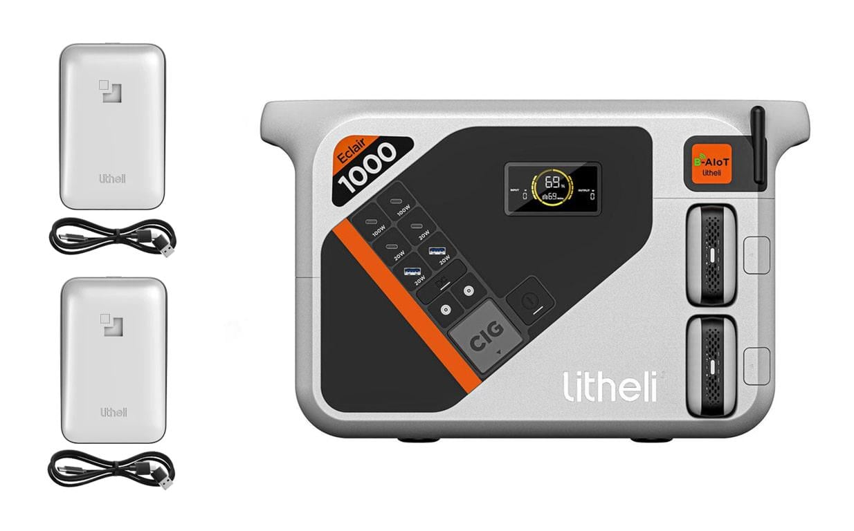 Зарядная станция Litheli B1000 1800 Вт 1069 Вт⋅ч LiFePO4 (U20EH17-0U200) - фото 3