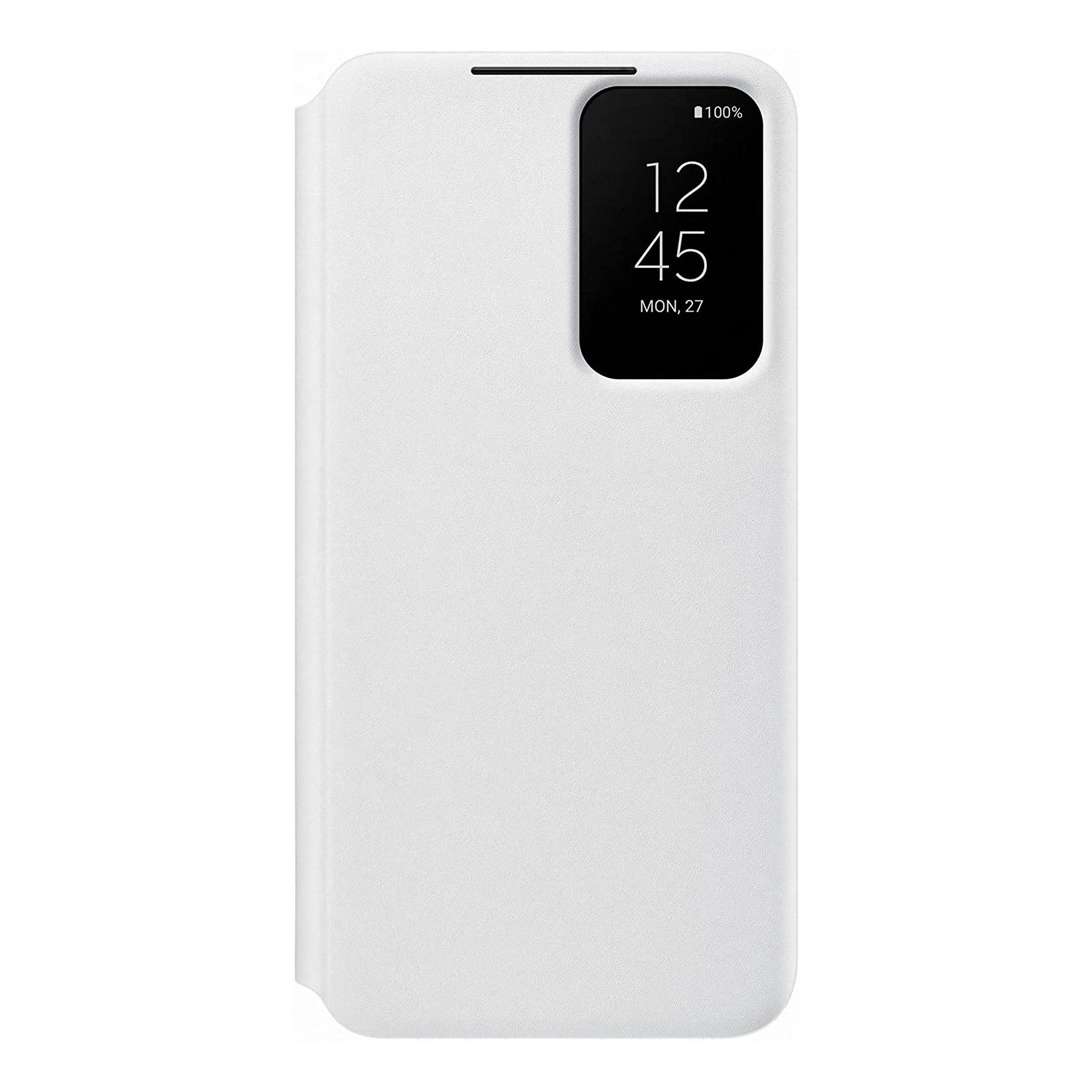 Смарт чехол книжка Samsung Galaxy S22 SM-G901 SM-G9010 S-View Flip Cover (Clear View) White Белый