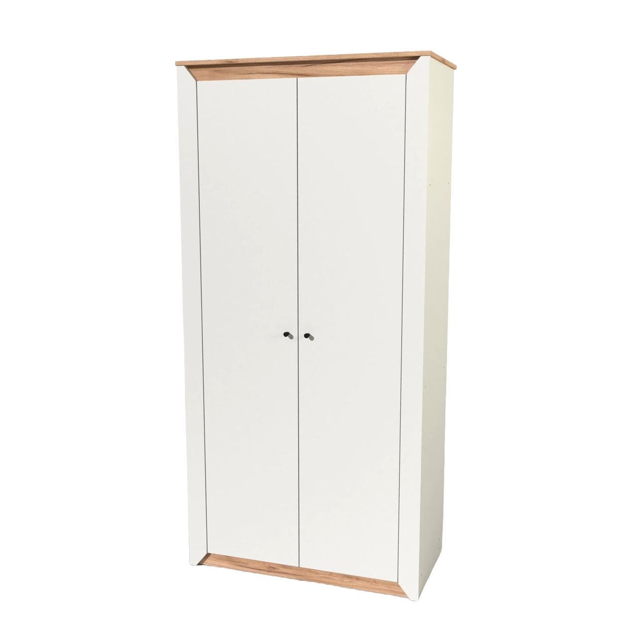 Шкаф двухдверный Эверест Нордик-990 Белый/Дуб крафт золотой (DTM-5535)