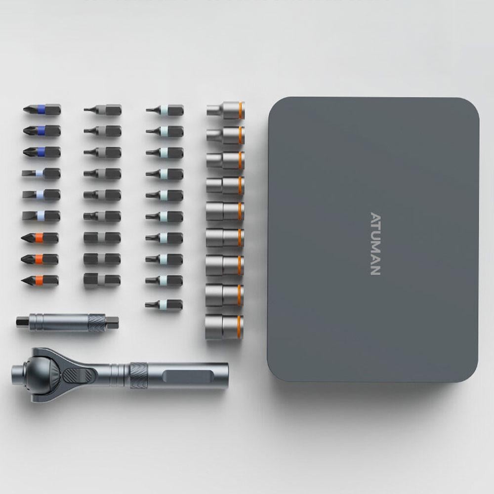 Викрутка з реверсом та набором біт DUKA ATuMan Ratchet Screwdriver RS2 (40в1) - фото 3