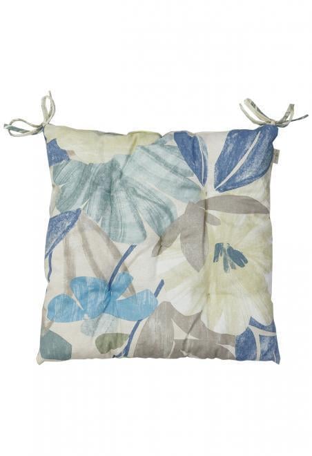 Подушка на стул Прованс Цветы 40х40 см Голубой (30950)