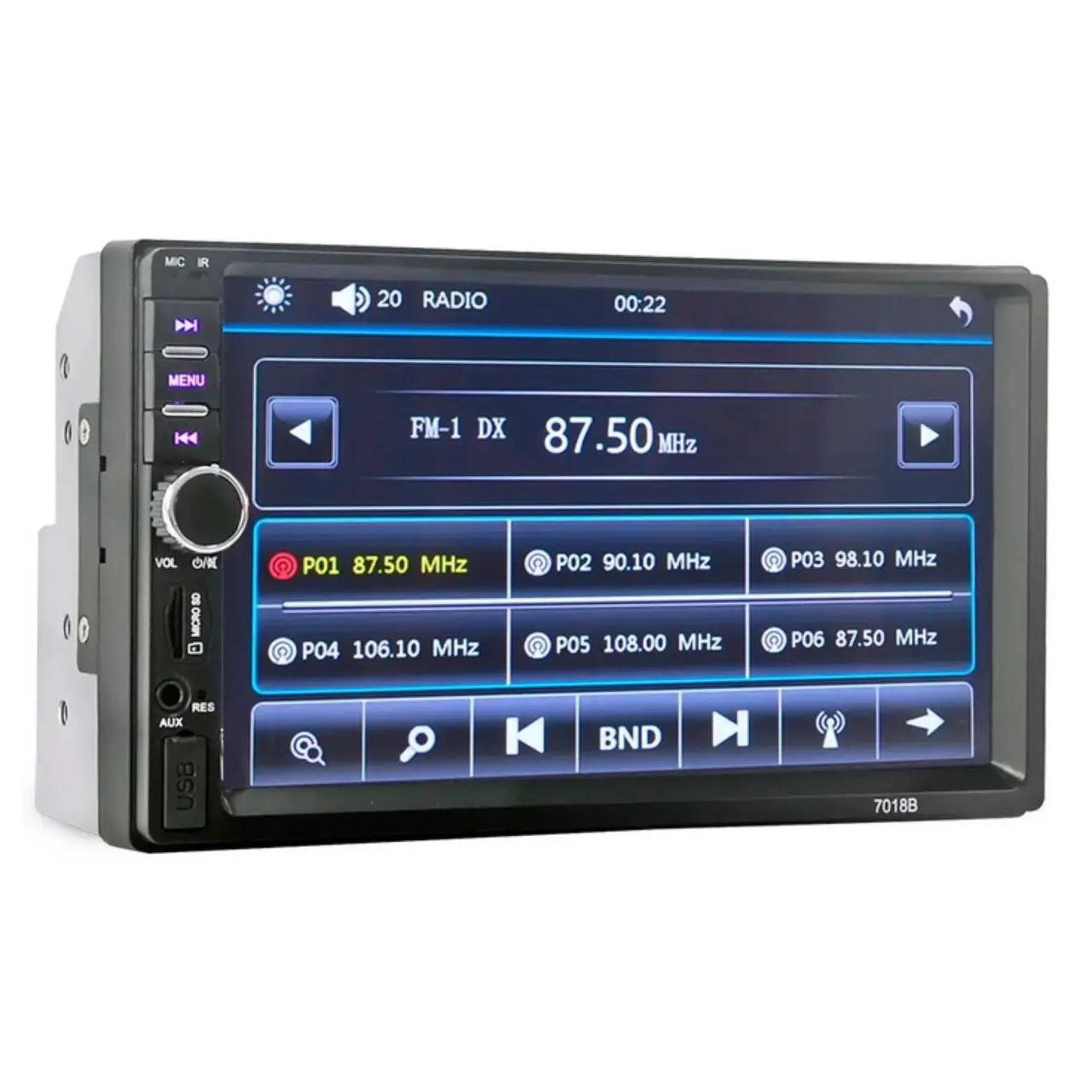 Автомагнитола RIAS 7018B 2din 7" короткая база USB/microSD/AUX/Bluetooth с Пультом 4x45W (3_04986)