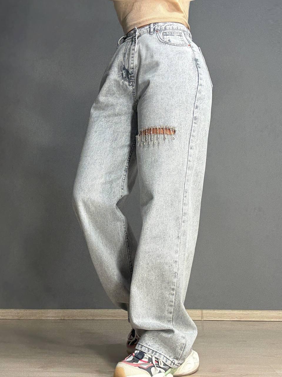 Джинси жіночі ITS Basic 2775 STRAIGHT FIT прямі розріз каміння прямі від стегна р. 38 Сірий (1723) - фото 4 Джинси жіночі ITS Basic 2775 STRAIGHT FIT прямі розріз каміння прямі від стегна р. 38 Сірий (1723) - фото 4