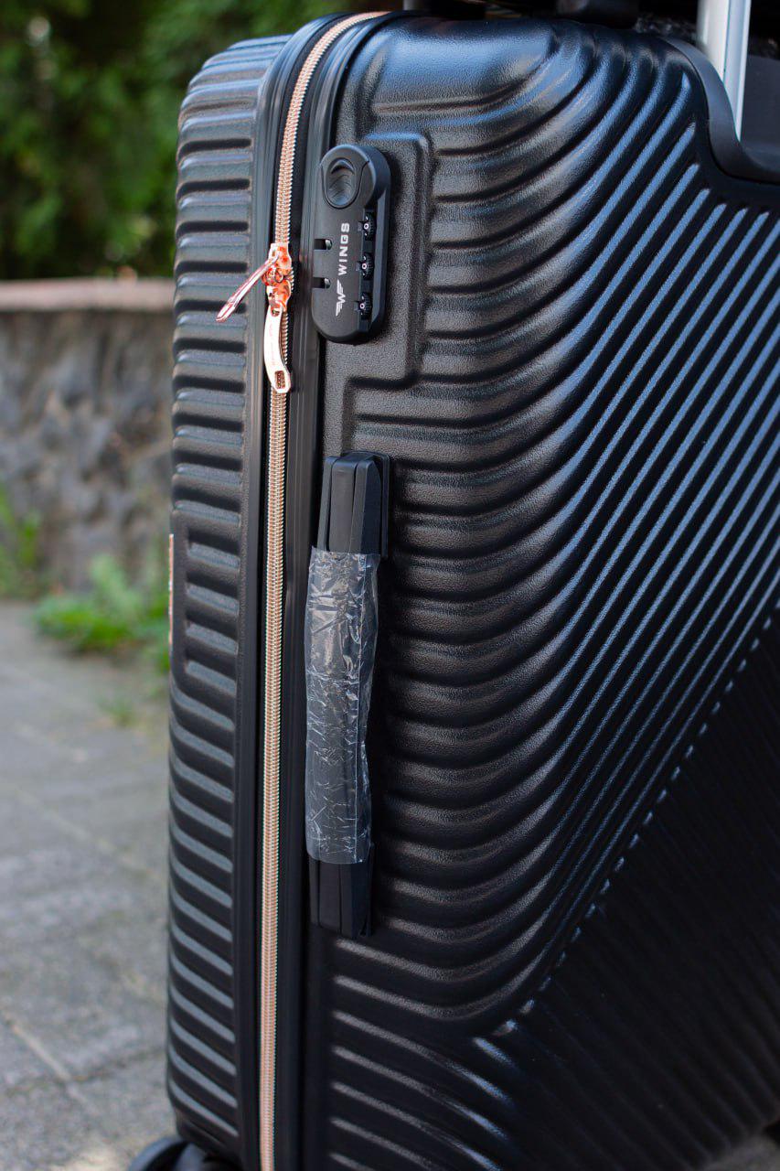 Валіза пластикова Wings WN-01 середній Чорний (11880016) - фото 3 Валіза пластикова Wings WN-01 середній Чорний (11880016) - фото 3