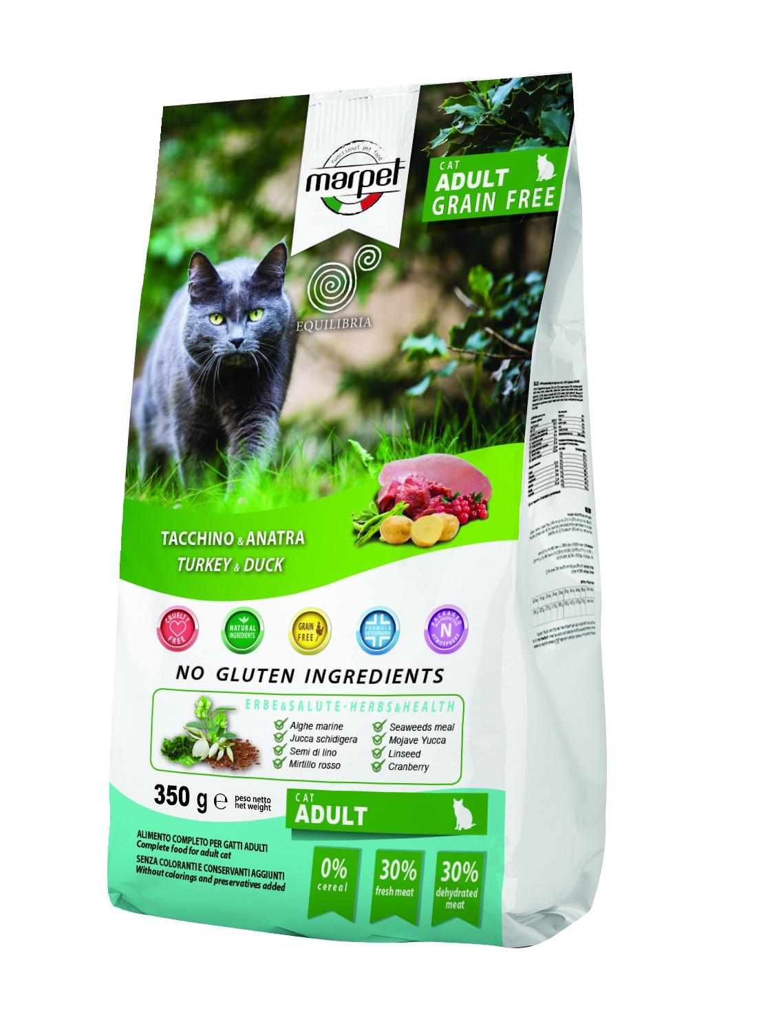 Корм сухой Grainfree для коше с индейкой и уткой 350 г