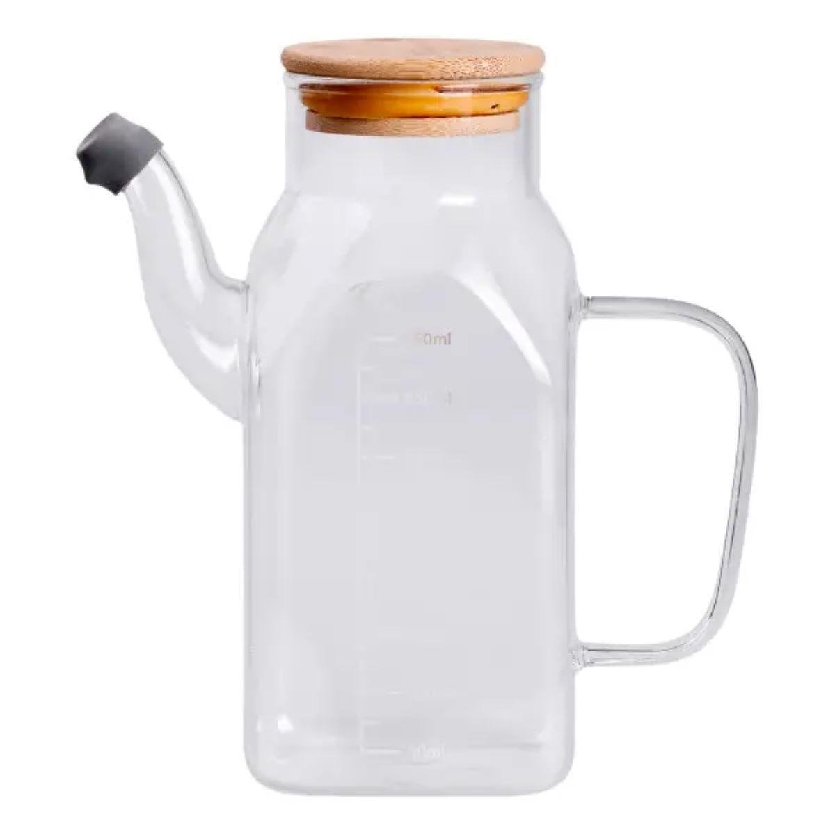 Ємність для олії та оцту з бамбуковою кришкою 750 мл (HP-34-1) - фото 3