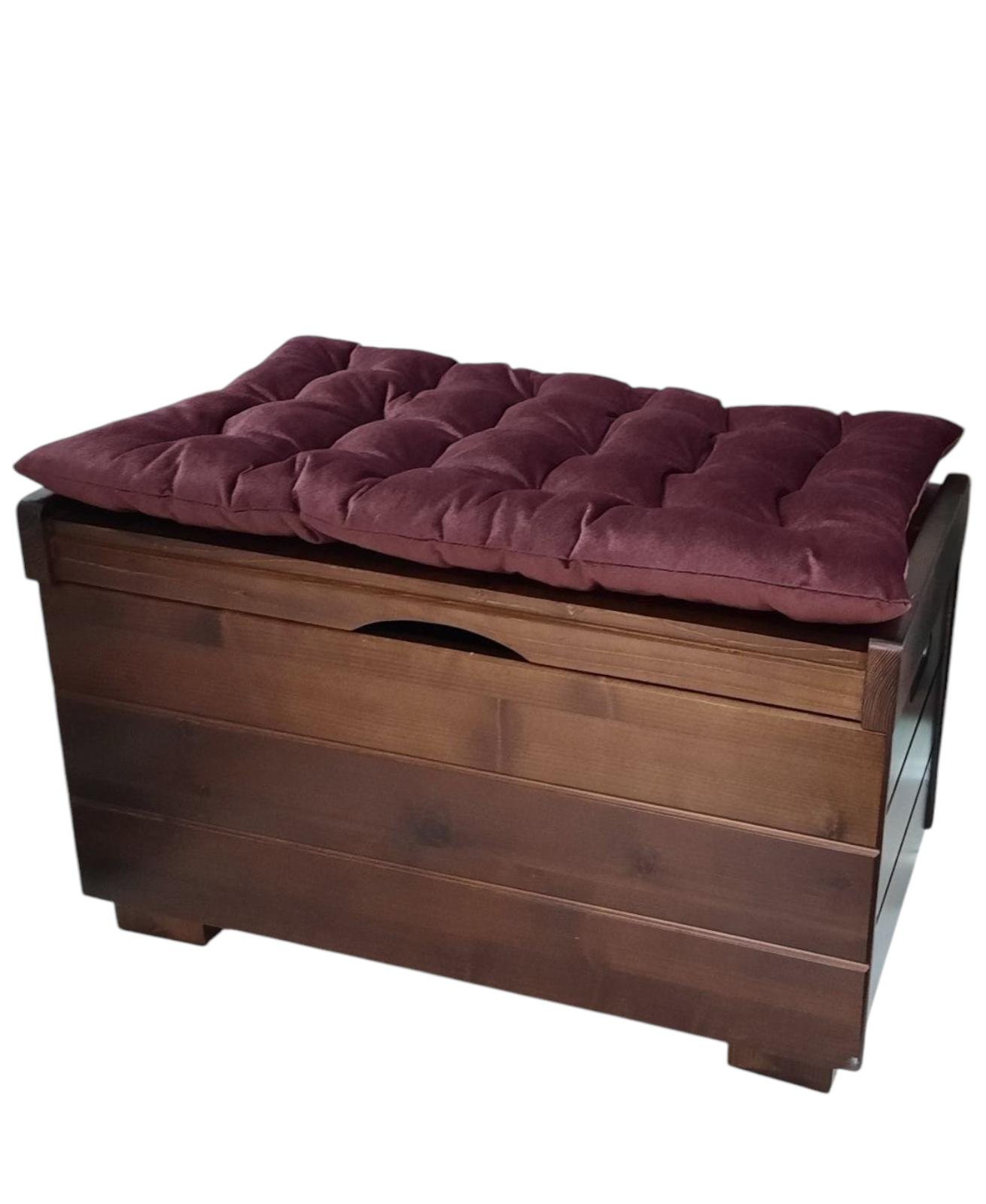 Сундук Скиф 2-А с подушкой деревянный Орех/Леонис Бордо (25653583) Сундук Скиф 2-А с подушкой деревянный Орех/Леонис Бордо (25653583)