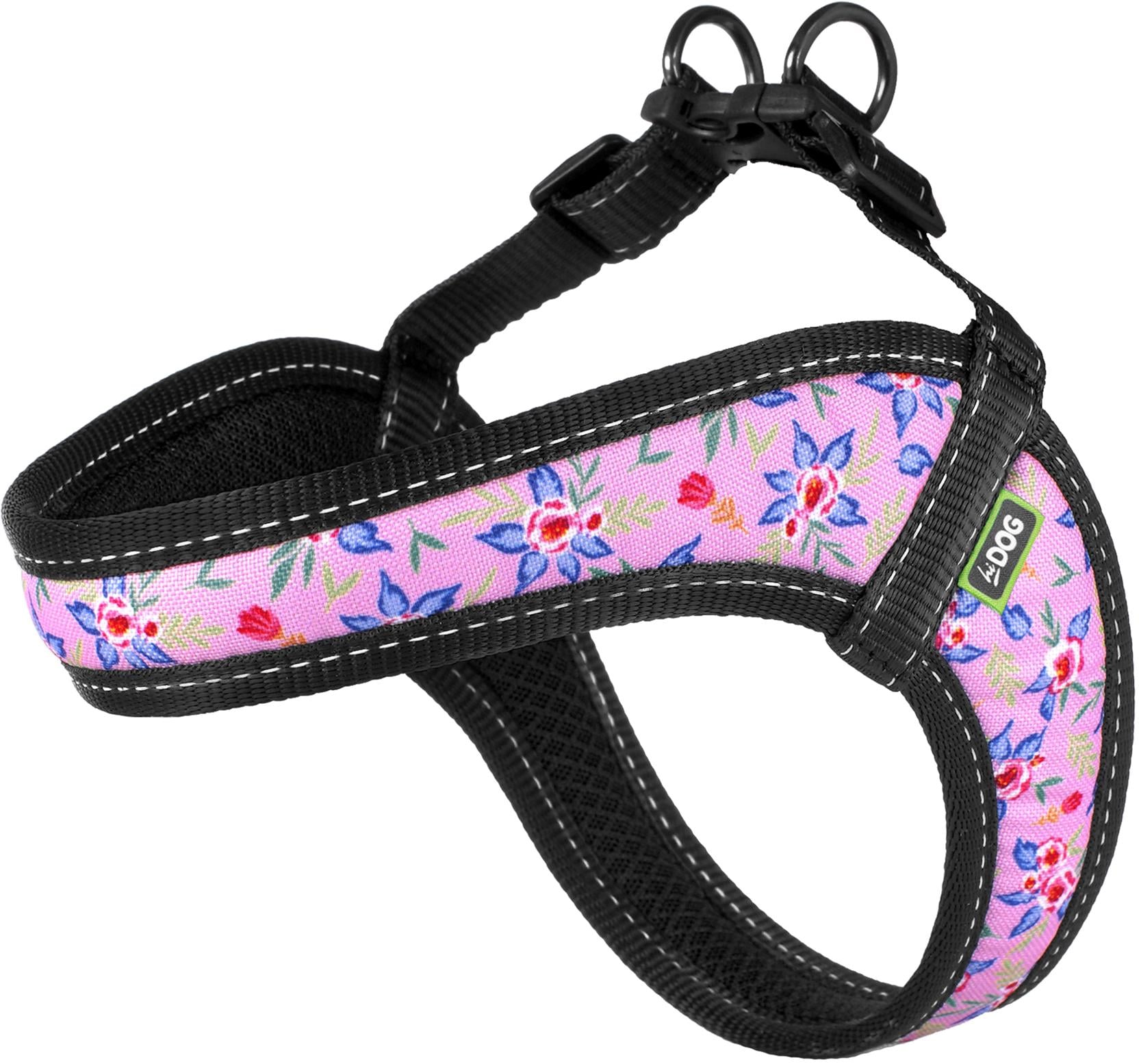 Шлея Hi Dog Comfort Flowers охват грудной клетки M 42-48 см Pink (2100102878014)