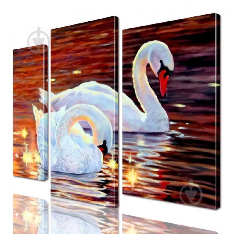 Модульная картина Лебеди ADJ0122 размер 95 х 120 см