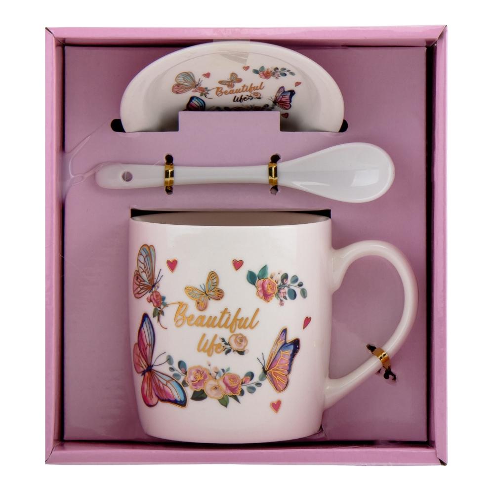 Кружка керамическая Elisey "Beautiful life" 350 мл Белый 1 (9066-001)