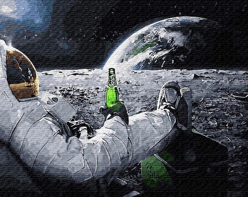 Картина по номерам Brushme Релакс в космосе 40х50 см (BRM34312) Картина по номерам Brushme Релакс в космосе 40х50 см (BRM34312)