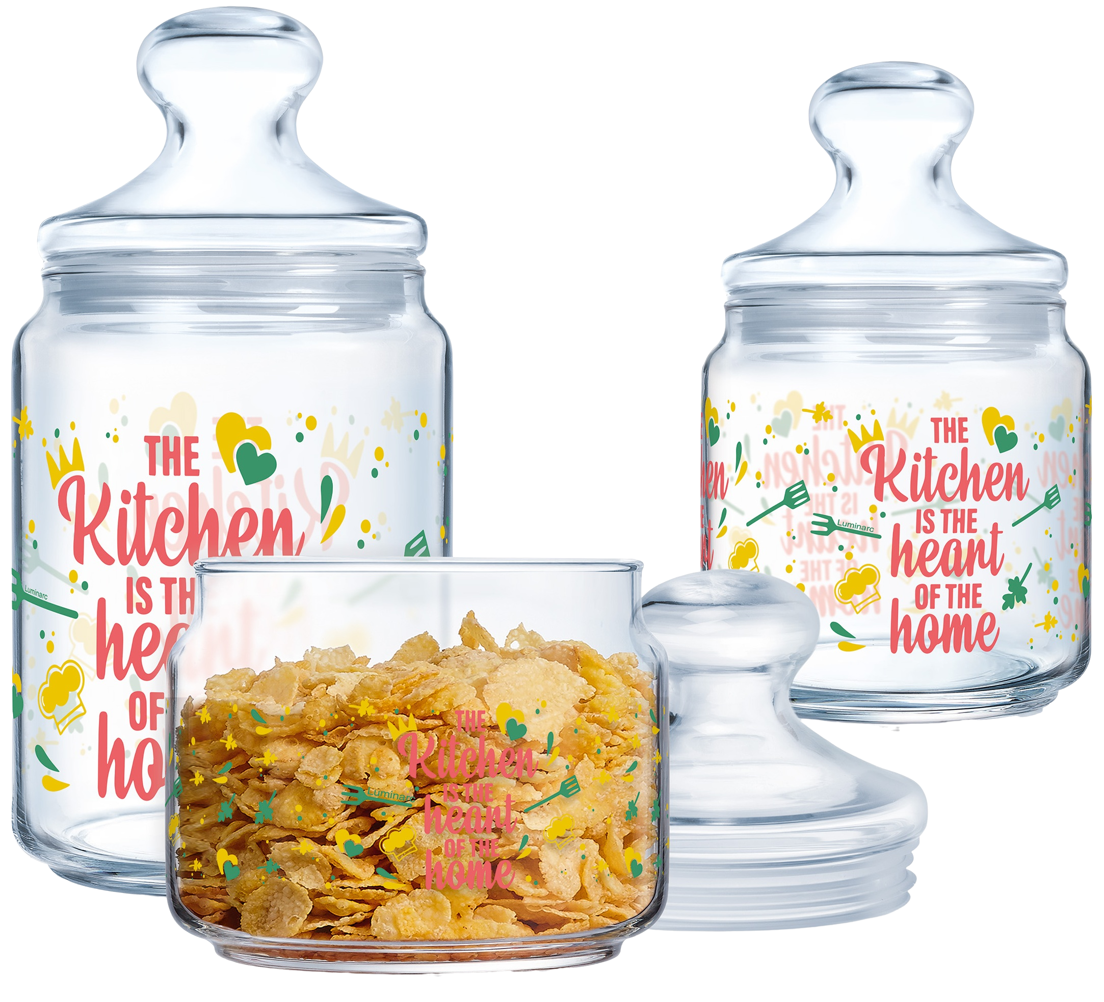 Набор банок LUMINARC CLUB HEART OF HOME 3шт 0.5, 0.75, 1 л (UG-X1074)