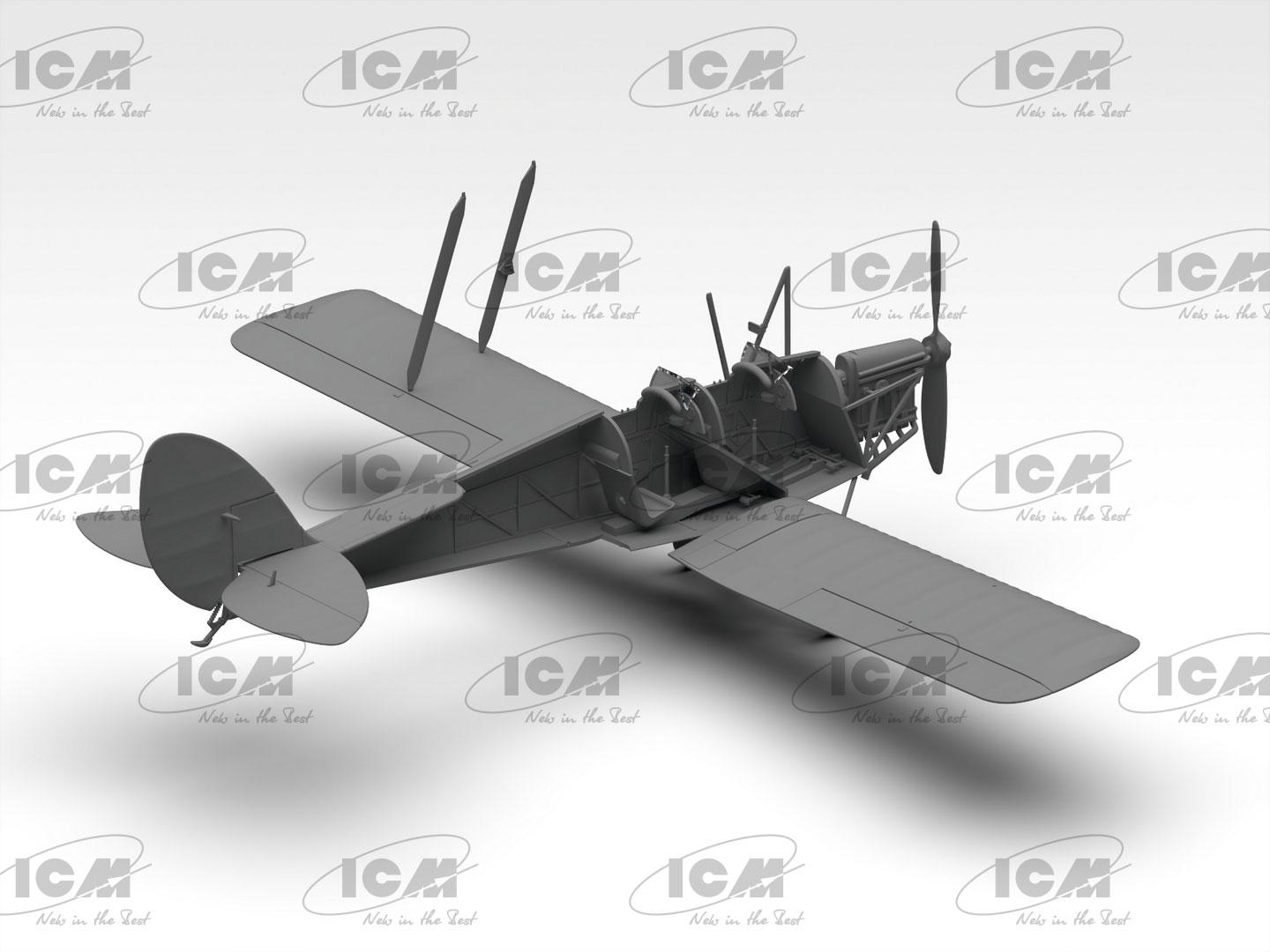 Сборная модель ICM DH. 82A Tiger Moth британский учебный самолет 2 СВ с бомбами (32038) - фото 13