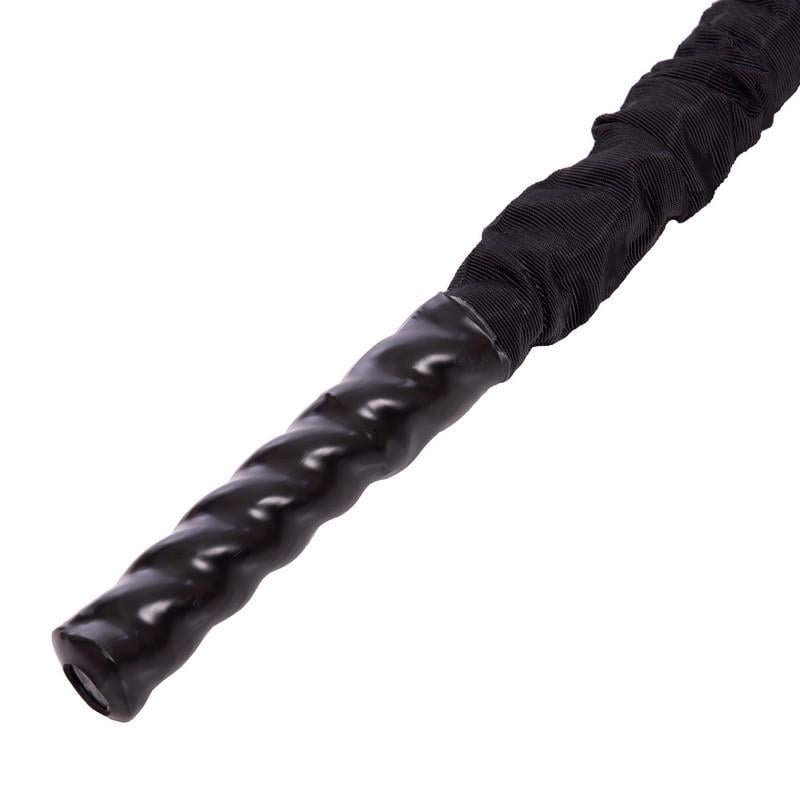 Канат для кросфіту в захисному рукаві Zelart BATTLE ROPE FI-5719-12 12 м Чорний (DR003156) - фото 3