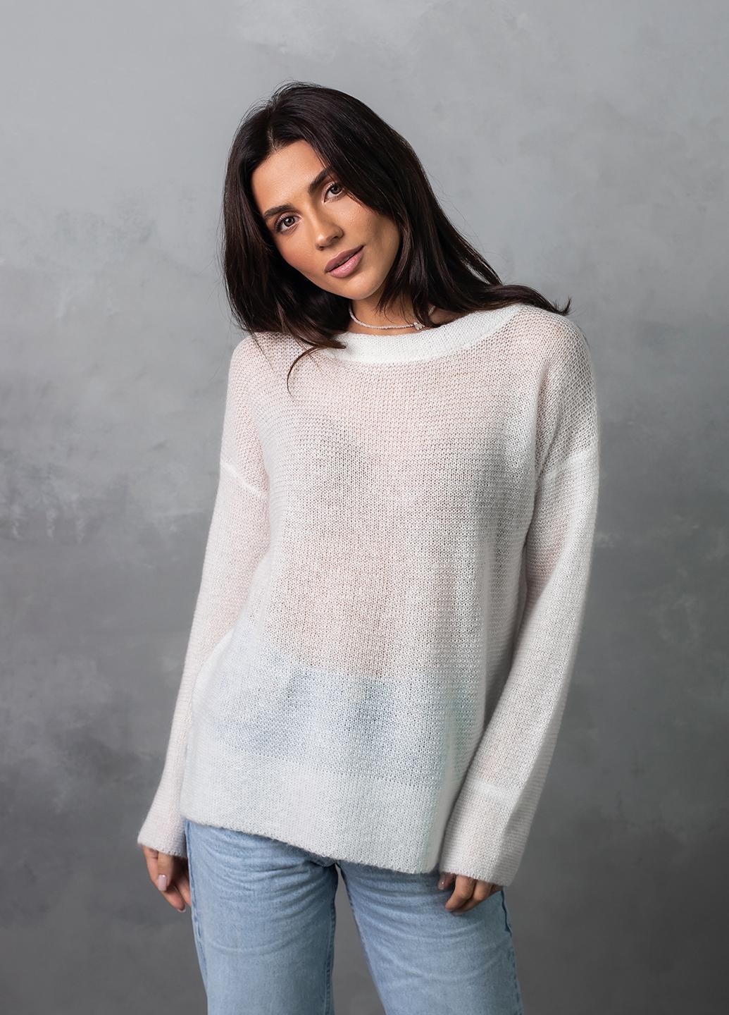 Джемпер женский мохеровый М Молочный (Viviami 0144 Молочний)