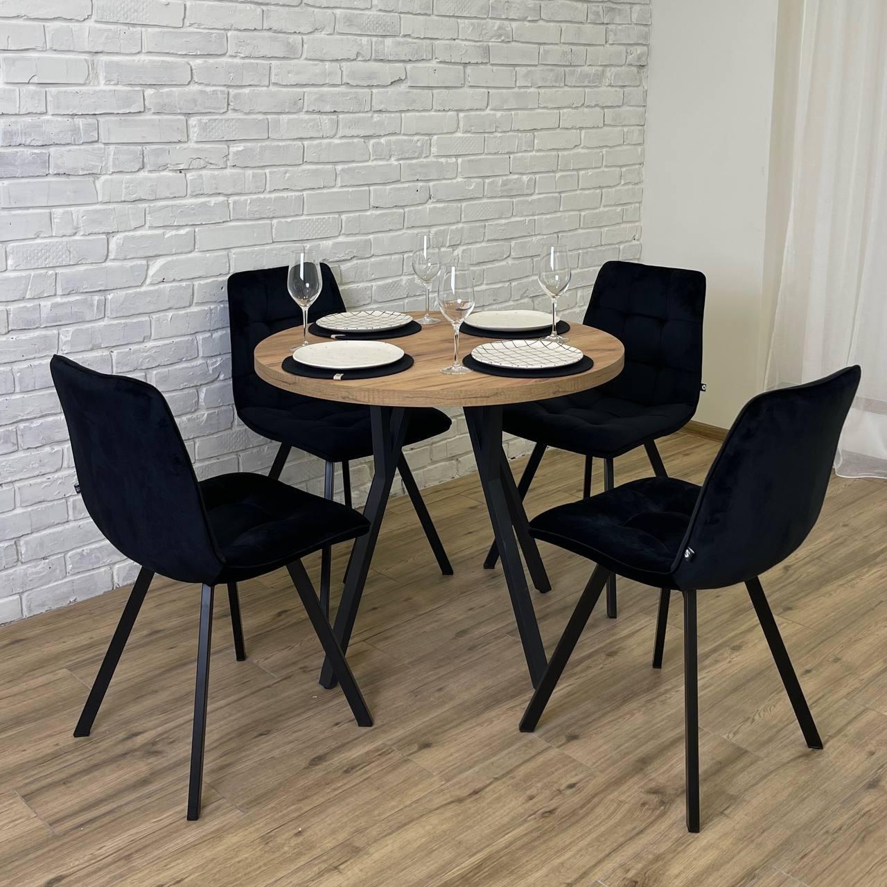 Стол кухонный круглый Lite D800 нераскладной лофт (УТП027781) - фото 2 Стол кухонный круглый Lite D800 нераскладной лофт (УТП027781) - фото 2