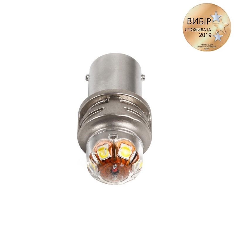 Лампи світлодіодні в габарити S01-P21W/1156 Carlamp 30W Canbus з обманкою 450 лм 6000 К (S01/1156) - фото 3