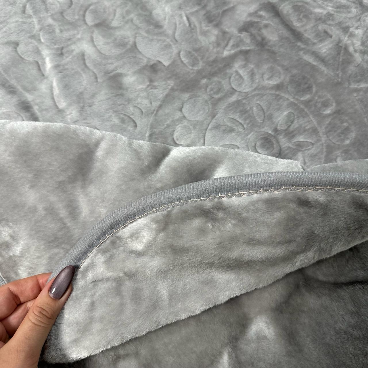 Покрывало на кровать акриловое 200x230 см Серый (P-акрил-9) - фото 2 Покрывало на кровать акриловое 200x230 см Серый (P-акрил-9) - фото 2