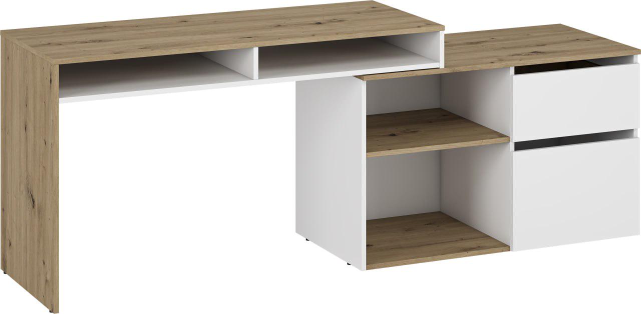 Стол письменный/компьютерный Win Мебель Бостон Нимфея Альба/Дуб Артизан (27734294) - фото 3